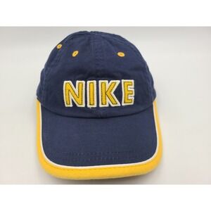 Child Nike Spellout Adjustable Hat Cap Baseball Golf Kid Boy Girl Blue Yellow